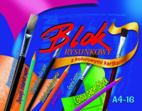 Blok rysunkowy A4 16k. kolorowy Kreska